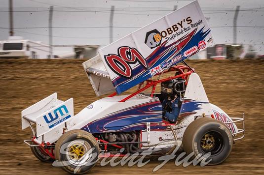 Adams Earns First Sprint Car Heat Race Win and Solid Weekend Results