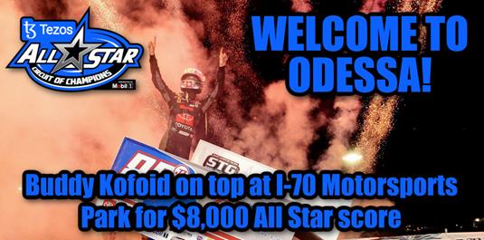 Buddy Kofoid on top at I-70 Motorsports Park for $8,000 All Star score