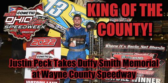 Justin Peck takes Duffy Smith Memorial at Wayne County Speedway in night four of Cometic Gasket Ohio Sprint Speedweek presented by Hercules Tires