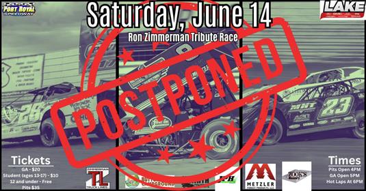 Ron Zimmerman Tribute Race Weekend Postponed Due to Weather
