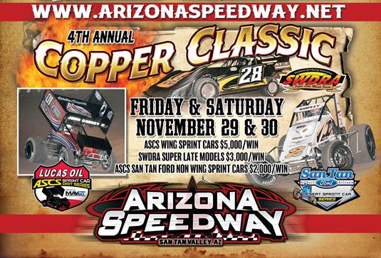 Copper Classic Offering $5,000 To Win For ASCS Southwest Region Thanksgiving Weekend