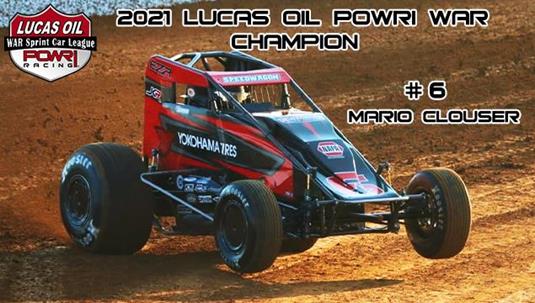 Mario Clouser Claims 2021 Lucas Oil POWRi WAR Sprint League Championship