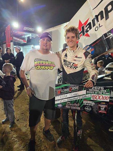 Ryan Timms joins Greatest Show On Dirt for National Open, Awarded Rookie of the Race