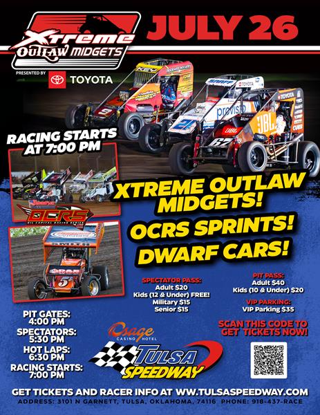 Tulsa Speedway to host Xtreme Outlaw Series for the Second Time!