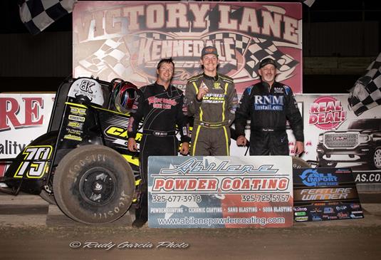 Keith Martin Wins ASCS Elite Non-Wing Debut At Kennedale Speedway Park