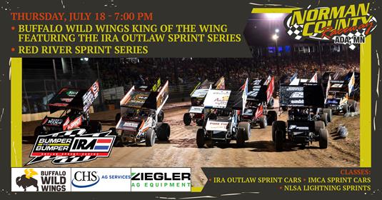 Thursday, July 18 - Buffalo Wild Wings King of the Wing Featuring the IRA Outlaw Sprint Series