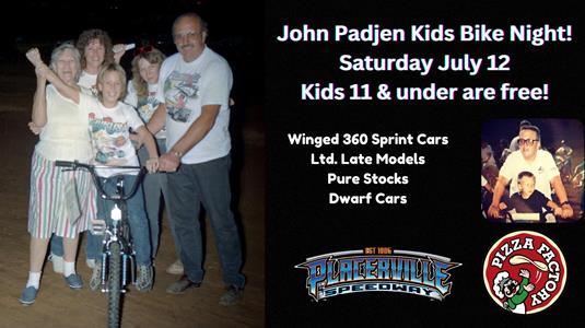 John Padjen Kids Bike Night next up for Placerville Speedway Saturday
