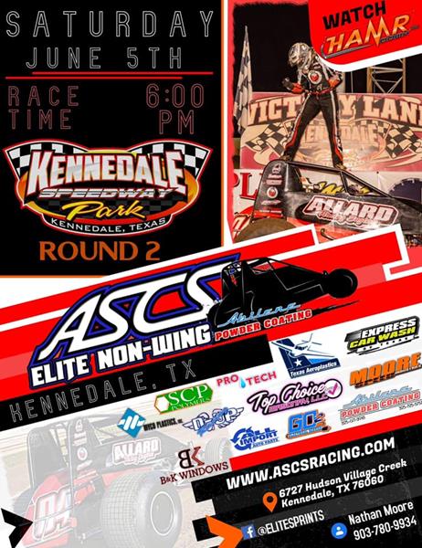 ASCS Elite Non-Wing In Action At Kennedale Speedway Park Saturday