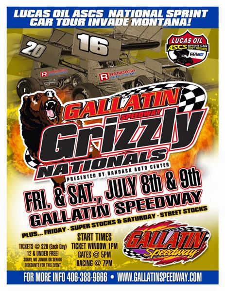 Lucas Oil ASCS On Track For Grizzly Nationals at Montana’s Gallatin Speedway