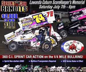 SPRINT CAR BANDITS RETURN to 105 SPEEDWAY on SATURDAY JULY 7th!