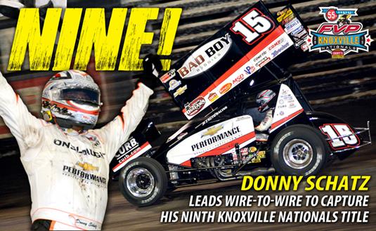 Make It Nine for Donny Schatz with Dominant FVP Knoxville Nationals Victory