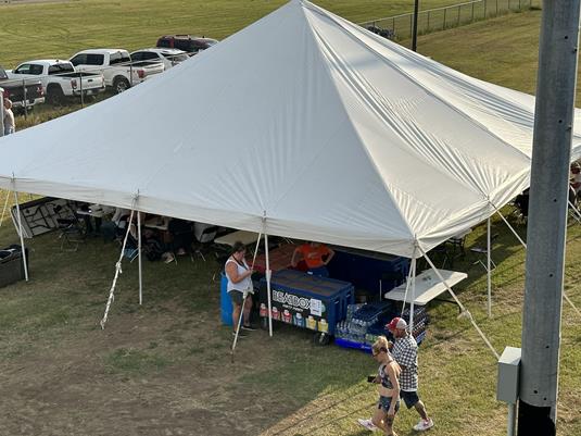 Huge Tent, Tables, Chairs & Concert during the Dirt Down In T-Town