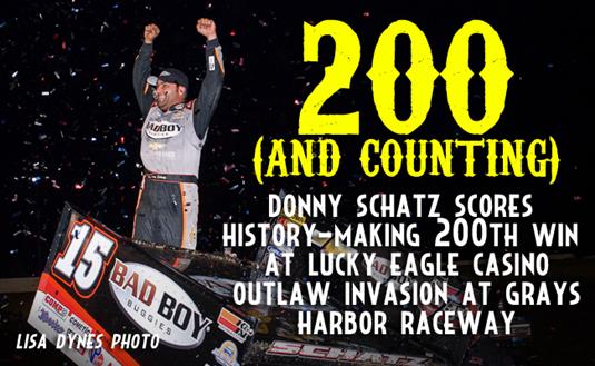 Donny Schatz Scores 200th Career World of Outlaws Sprint Car Series Win with Grays Harbor Victory