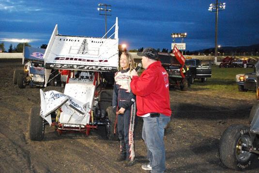Doves can fly with a broken wing; Geving scores first win with ART Sprint Car