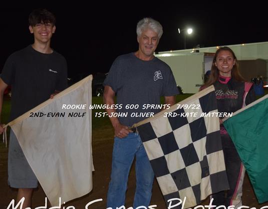 7/9/22 Rookie Wingless 600s Results