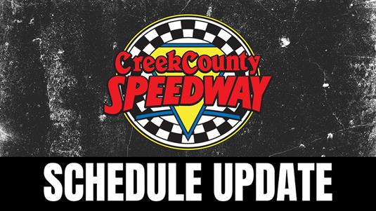Wednesday Practice Cancelled At Creek County Speedway