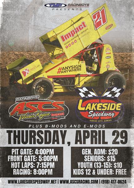 ASCS Warrior Region At Lakeside Speedway This Thursday