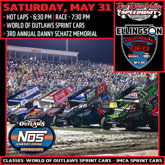 NEXT RACE: Saturday, May 31 - World of Outlaws Sprint Cars | Danny Schatz Memorial