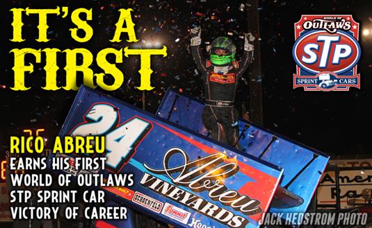 Abreu Claims First World of Outlaws STP Sprint Car Series Victory