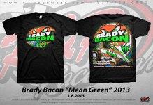2013 Brady Bacon USAC Mean Green Merchandise