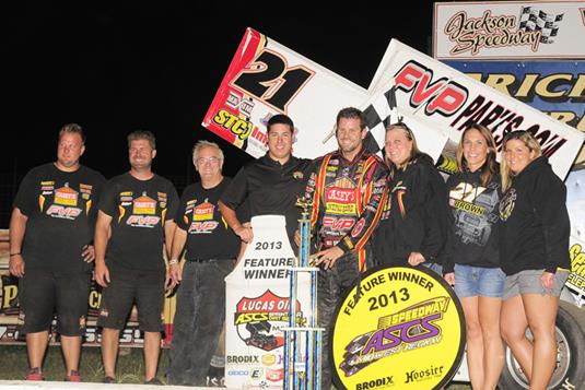 Brown dominates Lucas Oil ASCS Jackson Nationals