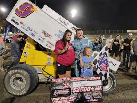 Hagar Sweeps Flip Flop 50 to Become First Driver to Win Both Features