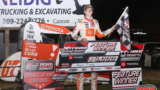 Ryan Timms Reigns Supreme with POWRi National Midgets and Xtreme at Spoon River Speedway