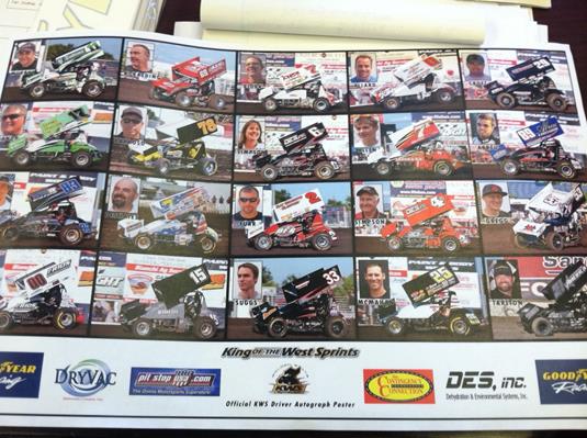 KWS autograph poster & driver autographs this weekend