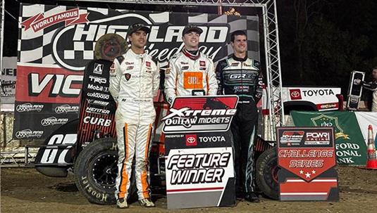 Jacob Denney Doubles Weekend Wins with POWRi National Midgets and Xtreme at Highland Speedway