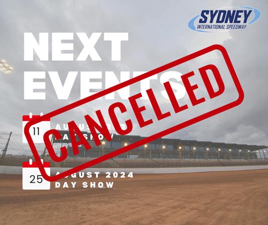 August Events Cancelled