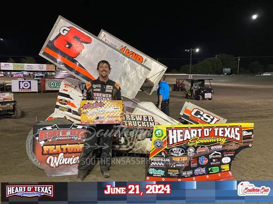 It's Cody Gardner At The Line With ASCS Elite Outlaw At Heart O' Texas Speedway