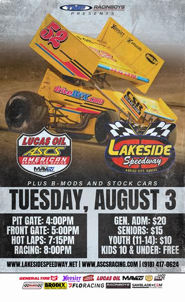 RacinBoys and Terry Mattox Promotions Showcasing Marquee Sprint Car Event at Lakeside Speedway on Tuesday