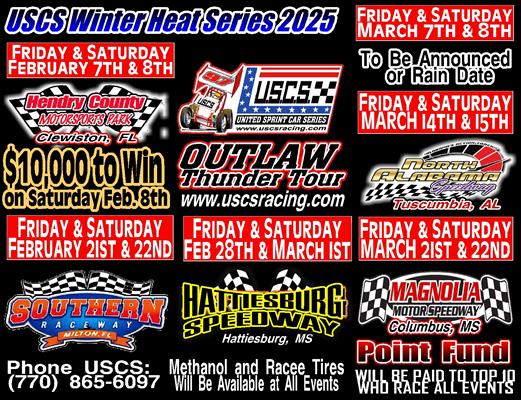 USCS Winter Heat Series 2025 preliminary schedule is released