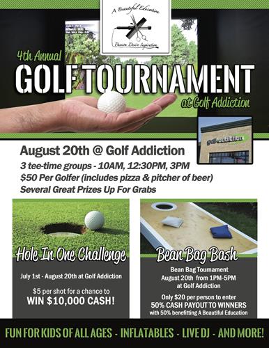 A Beautiful Education 4 Person Scramble and Bean Bag Bash! (Sioux Falls)