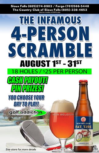 Infamous 18 4 person scramble