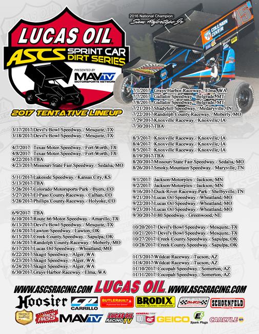 Ascs Lucas Oil National Sprint Cars American Sprint Car Series