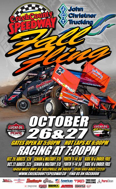 It’s Championship Weekend At Creek County Speedway For Lucas Oil American Sprint Car Series