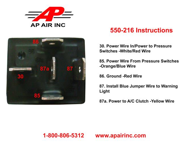 AP Air Inc - 86 Series IH A/C Cut Out Relay and Pressure Update Kit