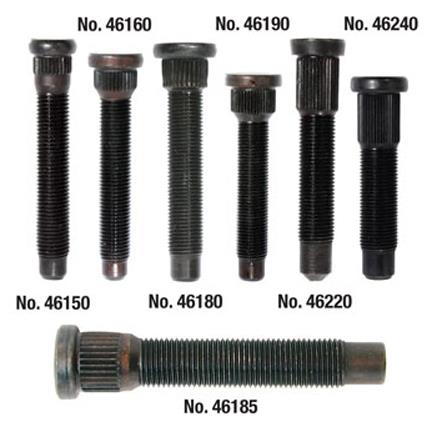Milodon 86060 7/16 x 2-1/2 .560 Knurl Front and Rear Wheel Stud for Chevy 1963-1986