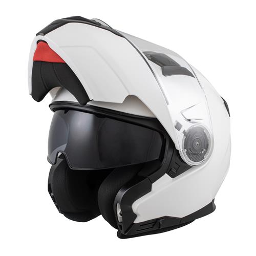 Zamp FL-4 ECE22.05/DOT Motorcycle Helmet, Gloss White - Circle 