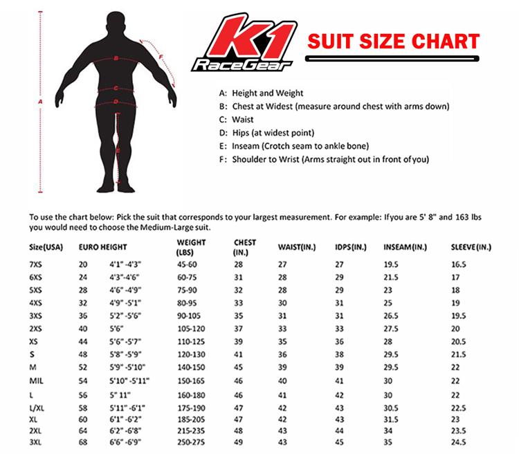 K1 GT2 SFI 3.2A/5 Suit, Black/FLO Orange - Circle Track and Oval Track ...
