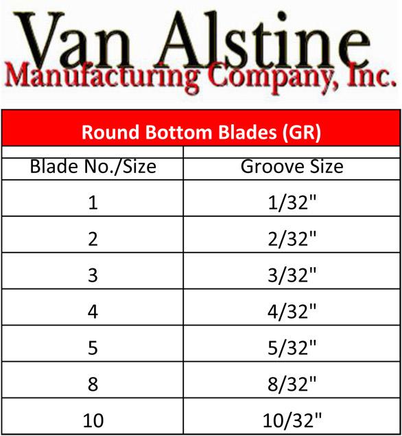 Flat Bottom 12 Pack GFD16 Van Alstine Tire Groover #16 Blades 
