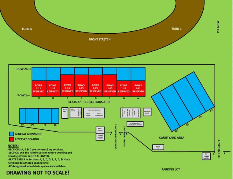 Venue Seating Map for Gold Pass Holders