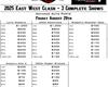 2025 6 Day Border Wars Points Series + Half Mile Nationals and 25th Annual East West Clash info