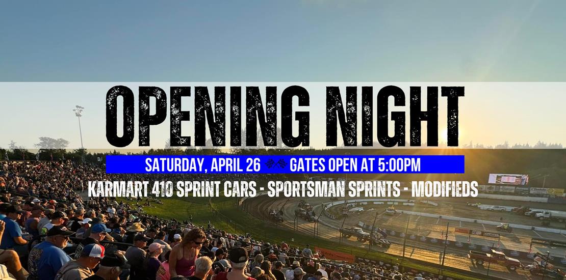 OPENING NIGHT: SAT. APRIL 26