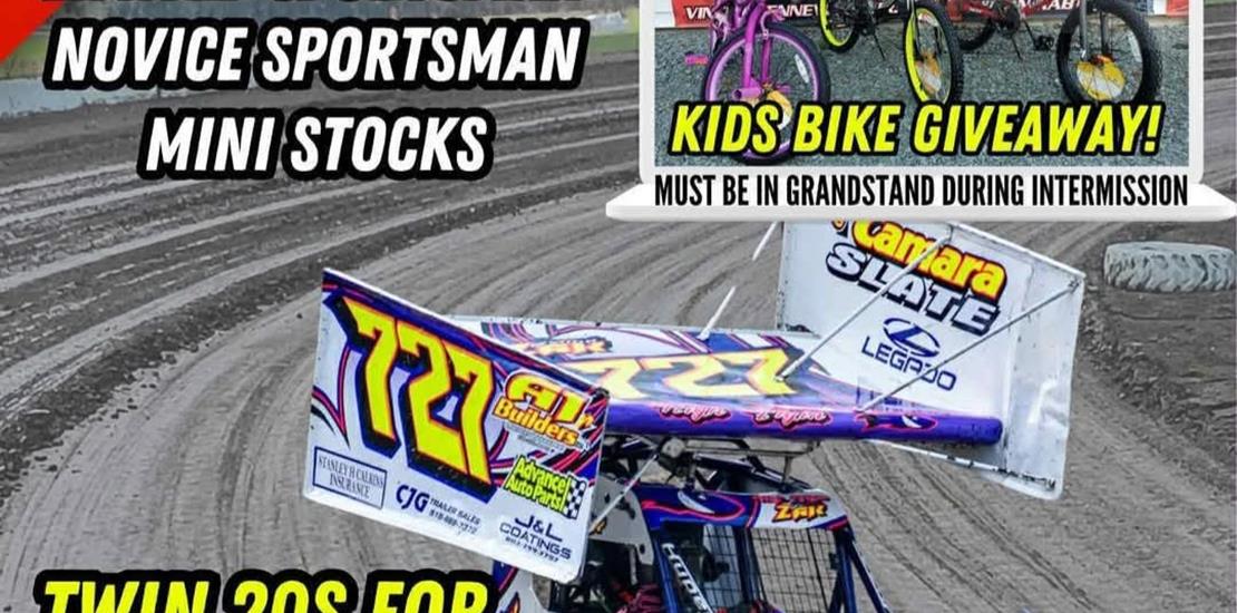 RACING IS ON FOR SATURDAY,  JUNE 7th - KID'S BIKE...