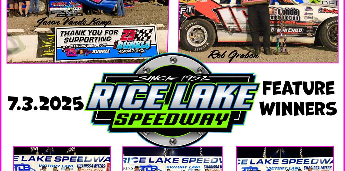 VandeKamp Tops K-Runk Memorial at Rice Lake Speedw...
