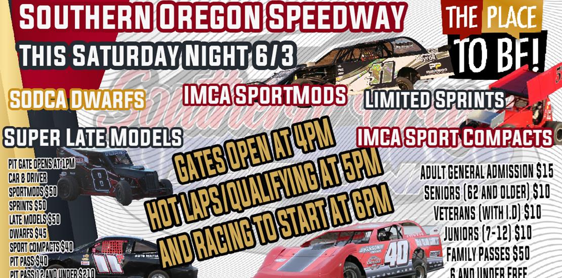 Southern Oregon Speedway is THE PLACE TO BE tomorr...