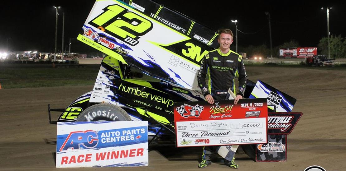DRYDEN DOMINANT AT MERRITTVILLE FOR FIRST SOS WIN