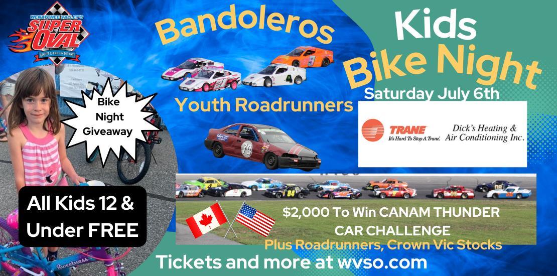 Kids Night July 6th & Can Am Thunder Car Challenge